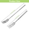 2 PCS Extendable Fork,8.66-25.59 Inch Extra Long Handle Telescopic Expandable