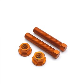 Generic Rear Axle Blocks Chain Adjuster Bolt Screw For SX SXF EXCF 125 150 250 350 450 530 690 990 1190 SMC SMR ADV (Orange)