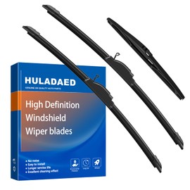 HULADAED® 15''+15''+13'' Silicone Windshield Wipers Replacement for 2018 Wrangler JK Wiper Blades,Original Factory Quality Automobile Wipers for MY Car-Front and Rear Wiper blade Set