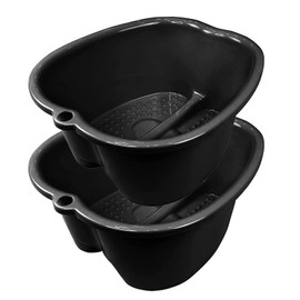 Foot Soaking Bath Basin, Large Size Feet Massager Tub, At Home Spa Pedicure Treatment (FBBlack3)
