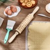 DELORIGIN Cat Embossed Wooden Rolling Pin 34cm Long Rolling Pin