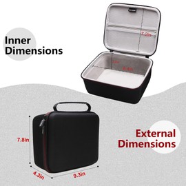 LTGEM Projector Case Compatible with AuKing Projector 2024 Upgraded Mini Projector(Inside: 8.4"x7.2"x3.2"), Case Only