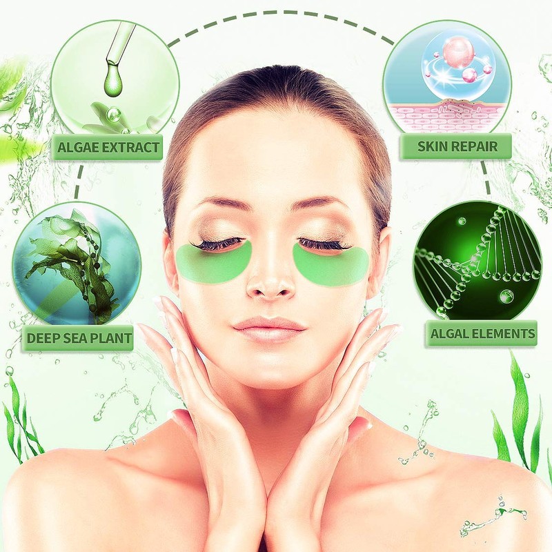 YiJiaBa Seaweed Under Eye Masks, Moisturizing, Nourishing, Improving Dark Circles,