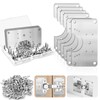 6 Pcs Cabinet Hinge Repair Replacement Kit, Stainless Steel Cabinets