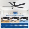 60 Inch Ceiling Fans with Lights and Remote, 6 Speed