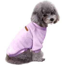 Jecikelon Pet Dog Clothes Knitwear Dog Sweater Soft Thickening Warm Pup Dogs Shirt Winter Puppy Sweater for Dogs (Z01-Purple, X-Small)