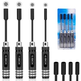 Gruiqrd Hex Screw Driver, 4pcs RC Tools Kit Hexagon Screwdriver Set (4.0mm 5.5mm 7.0mm 8.0mm）for RC Car Boat Quadcopter Helicopter Multirotors Models