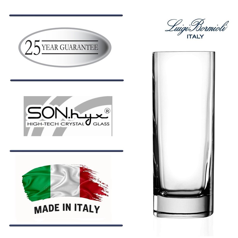 Luigi Bormioli Strauss 13.25 Oz Long Drink Glasses - Set