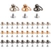 Laughhe 30 Pieces Rivet Stud with Ring 3 Colours Round
