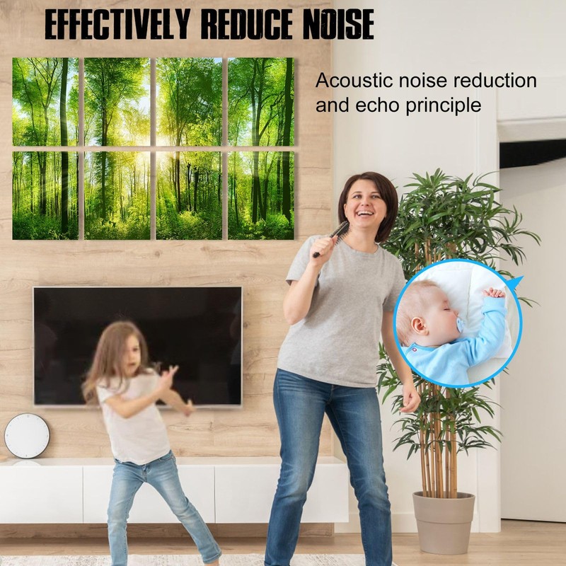 YPY Sound Proofing Panels for Walls: 8 Pack 48"x32" Decorative