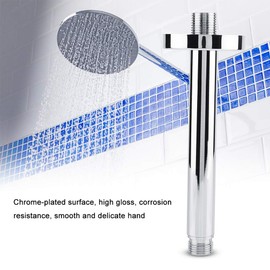 Nikou Shower Arm Pipe Square Stainless Steel Shower Head Extension Top Shower Arm for Bathroom Ceiling Shower Head (20cm)