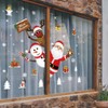 LONGTEN Christmas Windows Static Stickers Clings Santa Claus Snowman Deer