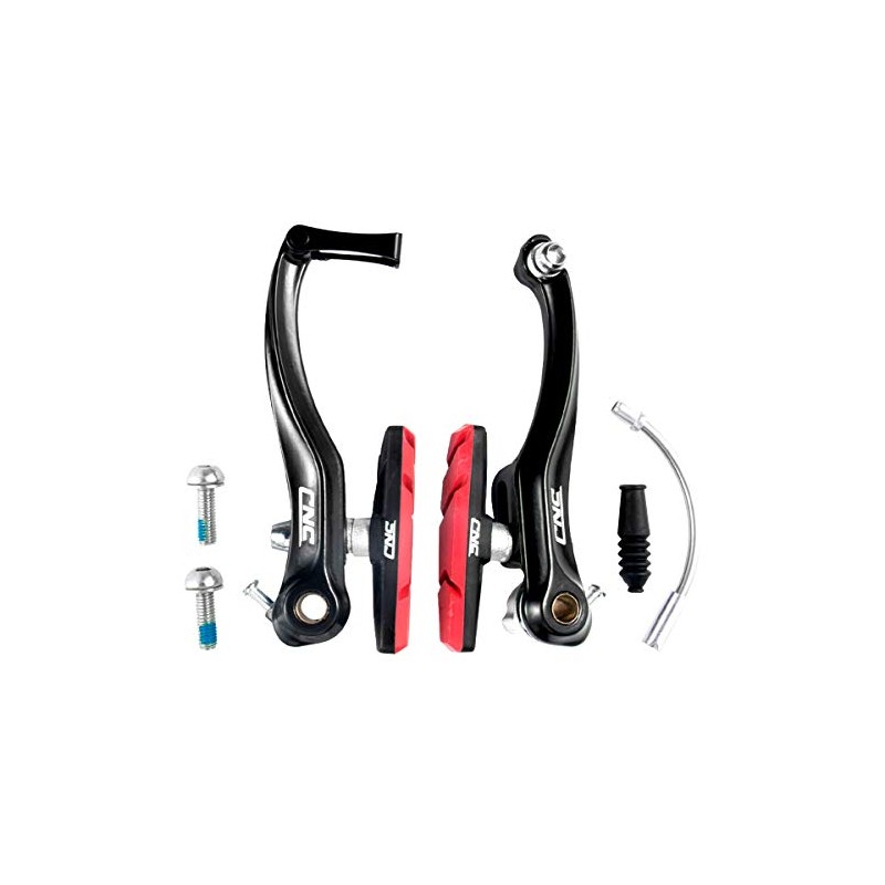 Chooee Bicycle V Brake, Aluminium V-Brake Brake Set, Black/Red