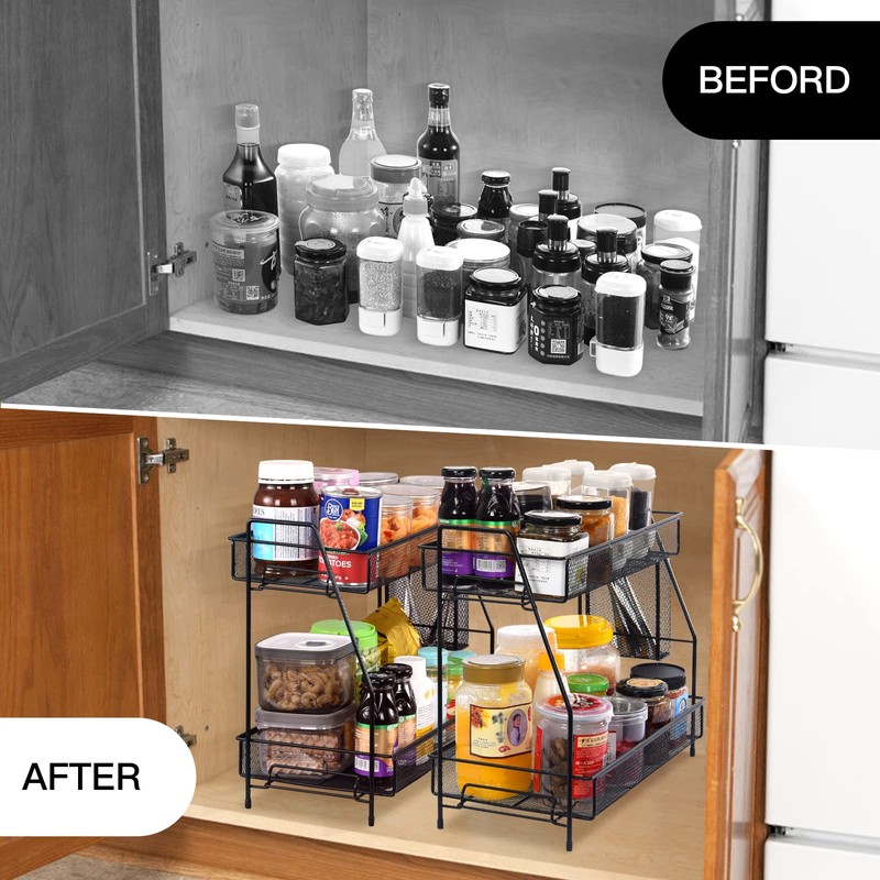 LEMIKKLE Large Countertop organizer for bathroom counter, bathroom organizers and