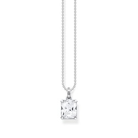 THOMAS SABO Sterling Silver Necklace white stone Recycled 925 silver, Women, KE1964-051-14-L45V