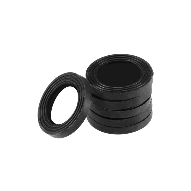 TA-VIGOR 6 Pcs Black Rubber Flat Washers, 24mm OD, 16mm