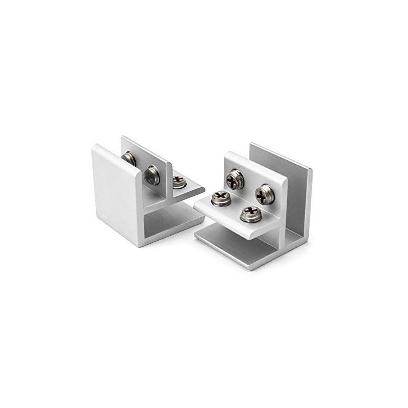QWORK® Pack of 4 90 Degree Glass Holder Glass Clamp,