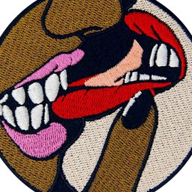 The Kiss Uncontrollable Love Patch Embroidered Applique Badge Iron On Sew On Emblem