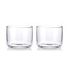 Viski Raye Crystal Negroni Glasses, Lowball Cocktail Glasses Premium Crystal