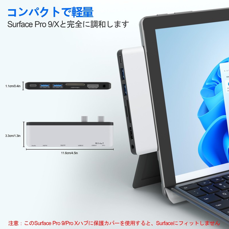 Surface Pro 9/Pro 11/Pro 10/Pro X Hub 4K HDMI, USB-C