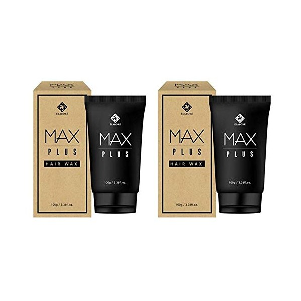 Elabore 2 Pack MAX Plus Hair Wax 3.38 fl.oz/100ml (Men's Hair Styling Wax)