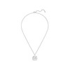 Glanzstücke München Women's Necklace 925 Sterling Silver Rhodium-Plated with Lab