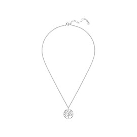 Glanzstücke München Women's Necklace 925 Sterling Silver Rhodium-Plated with Lab Grown Diamond 0.005 Carat Tree of Life Silver Necklace, Diamond