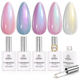 beetles Gel Polish Glitter TopTop Coat Nail Polish -TC031                                                                                             