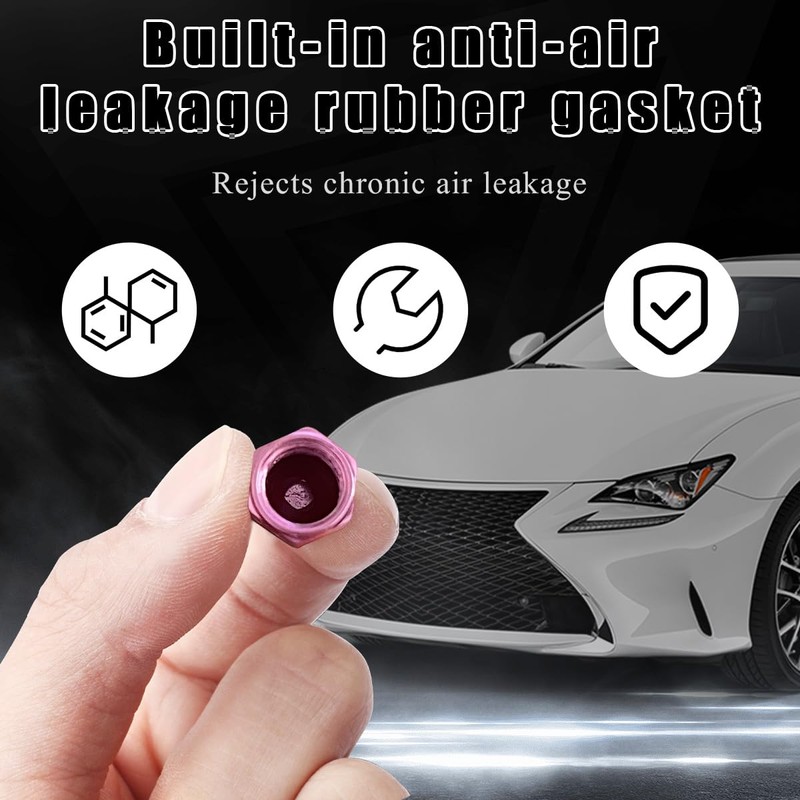 Wevdn 8 PCS Car Tire Valve Caps, Anti-Corrosion Aluminum Alloy