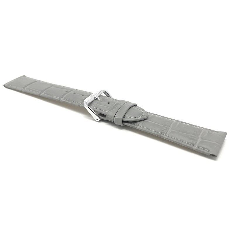Bandini 14mm Womens Italian Leather Watch Band Strap - Grey