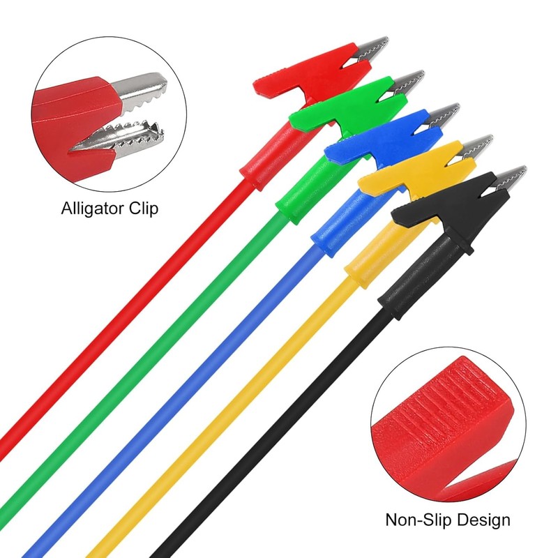 Banana plug to alligator clip, 4mm banana plug test line,