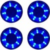 4Pcs Stainless Steel Cup Drink Holder Blue LED Built-in for