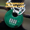 DELSWIN 4 Digit Combination Lock, Outdoor Combination Disc Padlock with