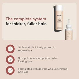 Hims - Champú grueso para engrosar el cabello con Saw Palmetto para añadir volumen y humedad, sin parabenos ni sulfatos, vegano y libre de crueldad, p