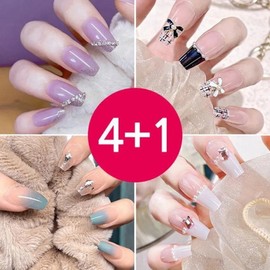 4+1 Nail Tip Paddy Tip Self Gel Nail Nail Sticker Pedicure Nail Art Self Nail B-28 Espin / 4+1 네일팁 패디팁 셀프젤네일 네일스티커 패디큐어 네일아트 셀프네일 B-28 에스핀