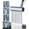 Kitchen Faucet 4 Ways of Water Discharge,360°Rotate Faucet Attachment for