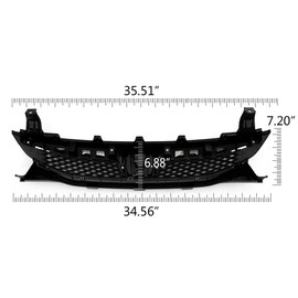 G-PLUS Bumper Upper Grill Grille Chrome Trim Compatible with Hon.da Civic Sedan 2009 2010 2011 Front Bumper Chrome Trim Insert Grill Replace HO1200198 71121SNAA50
