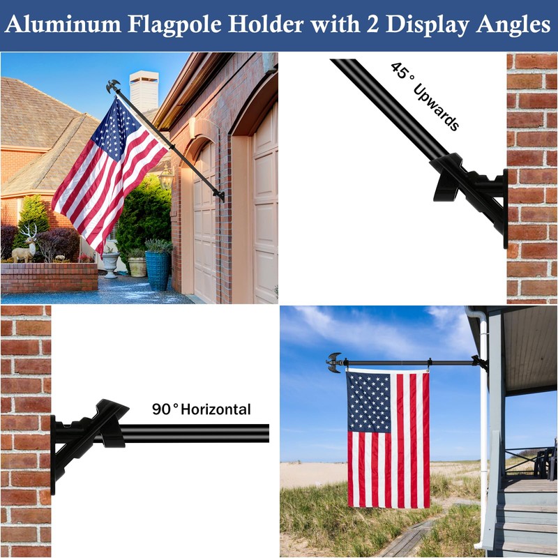 NQ 6 FT Flag Pole for Outside House with Eagle