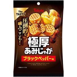 Tohato Extra Thick Amijaga Black Pepper Flavor, 1.6 oz (45 g) x 12 Bags