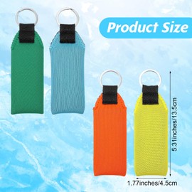 Teaaha 4Pcs Floating Boat Keychain Set, Floating Key Chain for Boating Waterproof Floatable Foam Keychain Waterproof Neoprene Foam Keychains for Boating, Fishing, Kayaking, Water Sports