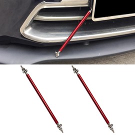2PCS 8"-11" Adjustable Splitter Strut Rods, Car Front Bumper Lip Support Bars, Universal Bumper Splitter Diffuser Strut Tie Support Rods Compatible with Most Vehicles (Red)