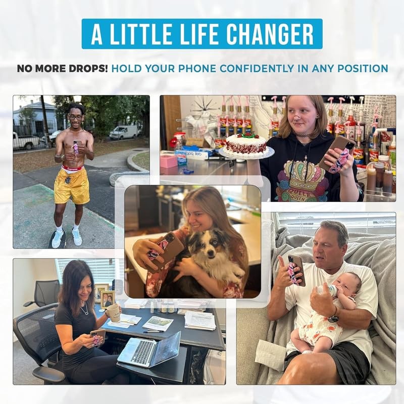 Reversible Phone Strap | Comfortable Cell Phone Finger Holder &