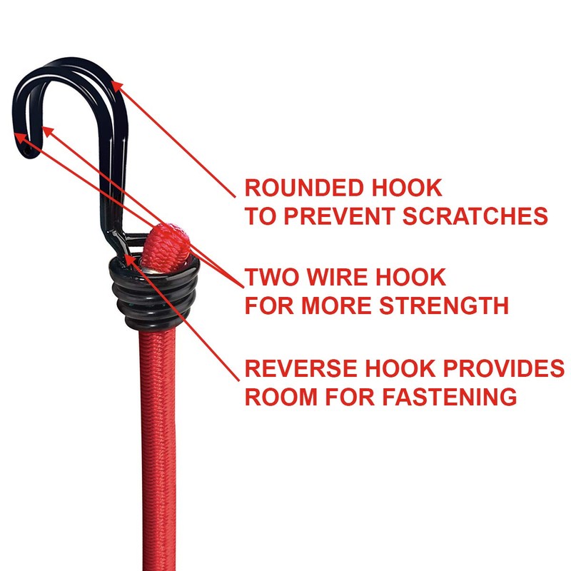 Master Lock 6-Pack Bungee Cords [2 x 60cm, 2 x