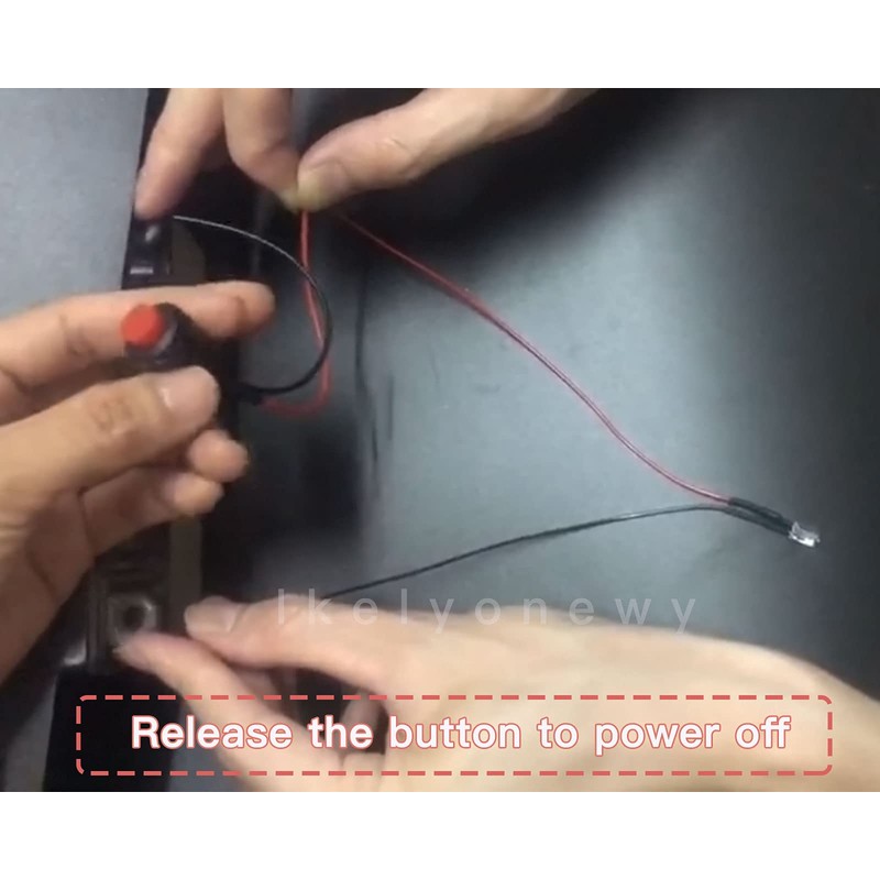 12mm Mini Latching Push Button on off Switch Prewelded Wire,Self-Locking