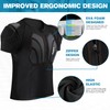 Dialudon Men's Snowboard Protective Padded Shirt for Back Spine Shoulder