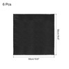 MECCANIXITY 6pcs Cloth Napkins Black Satin Table Napkins Polyester Square