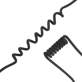 JUYODE Replacement Braided Nylon Surveillance Acoustic Coil Tube for Radio Earpiece Moisture Resistant Fiber Mesh Colorful Accessories (PureBlack-2)