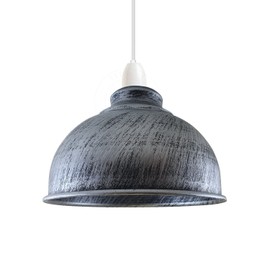 Metal Lamp Shades Living Room Ceiling Pendant Light Shade 21cm Easy Fit Lampshades Only for Industrial Ceiling Light Fitting Bedroom, Kitchen(Free Reducer Plate)