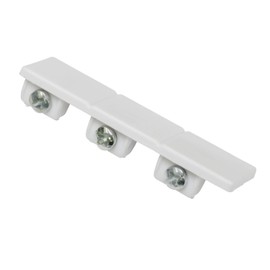 GARDINIA End Piece For 3-Track Curtain Rods, 2-Pack, Atlanta Series, Plastic, White