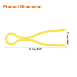 sourcing map 100pcs Bobbin Thread Holders Plastic Long Thread Spool Clamp Sewing Machine Accessories Thread Control Clamp for Organizing Thread Tails Prevent from Unwinding, Yellow